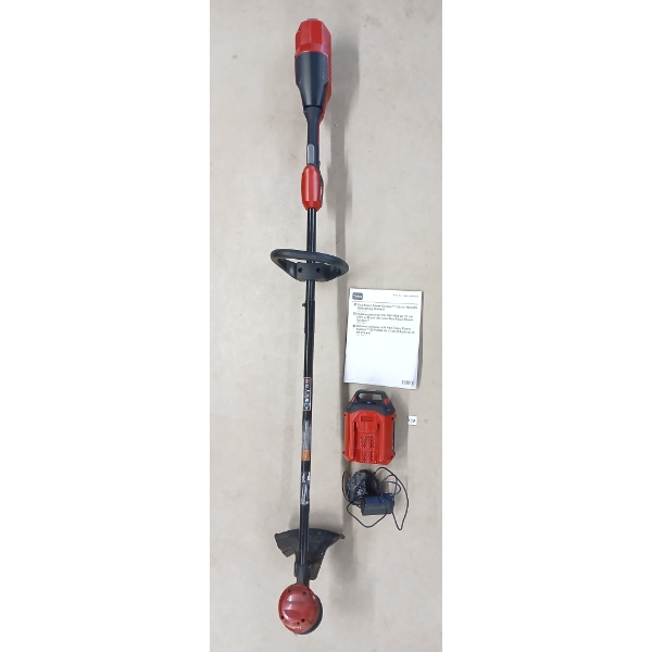 TORO 60V YARD TRIMMER W/ BATTERY, CHARGER & MANUAL
