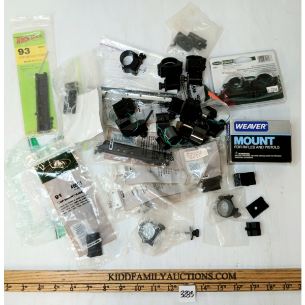 QTY OF WEAVER SCOPE RINGS & BASES