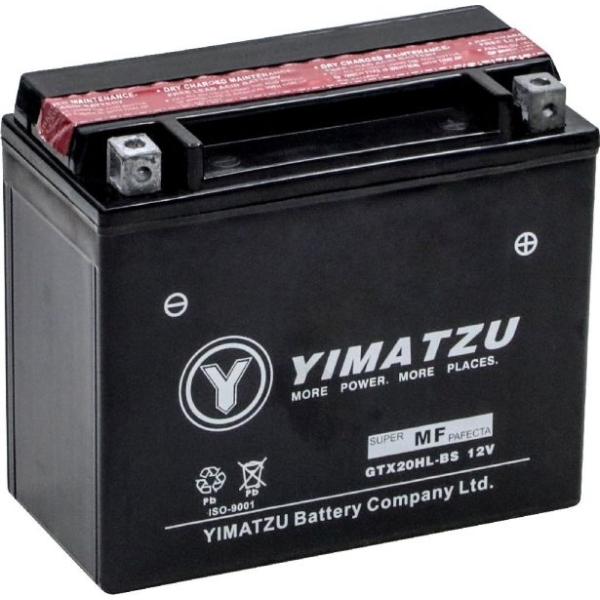 YIMATZU POWER SPORT GTX20HL-BS 12VBATTERY
