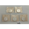 Image 1 : LOT OF 5 - 1964 CDN 50 CENT SILVER PCS