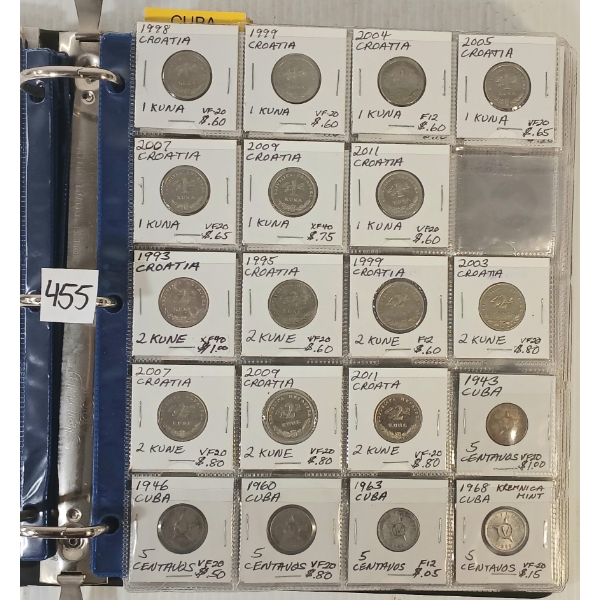 WORLD COINS BINDER - INCL CONGO DEMOCRATIC REPUBLIC - CZECH REPUBLIC