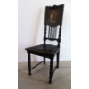 Image 4 : HAND-PAINTED OAK MOORISH BARLEY TWIST CHAIR 