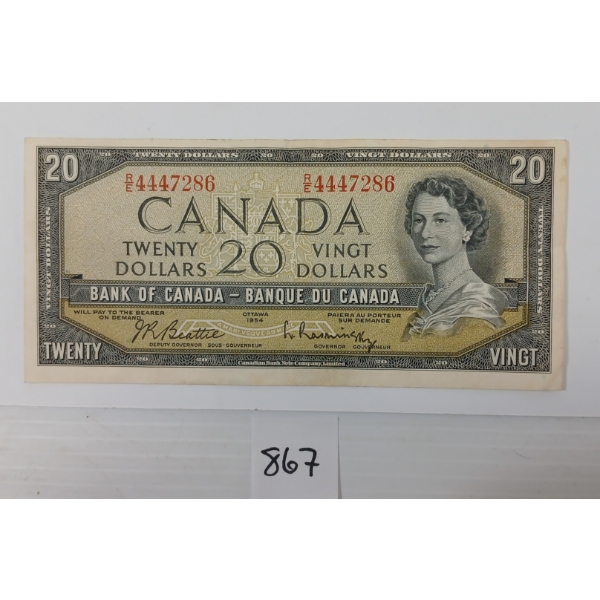 1954 CDN $20 BANKNOTE