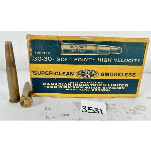AMMO: 20X CIL .30-30 WIN - 170 GR SP