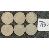 Image 2 : LOT OF 6 - 1943-1966 CDN 25 CENT COINS