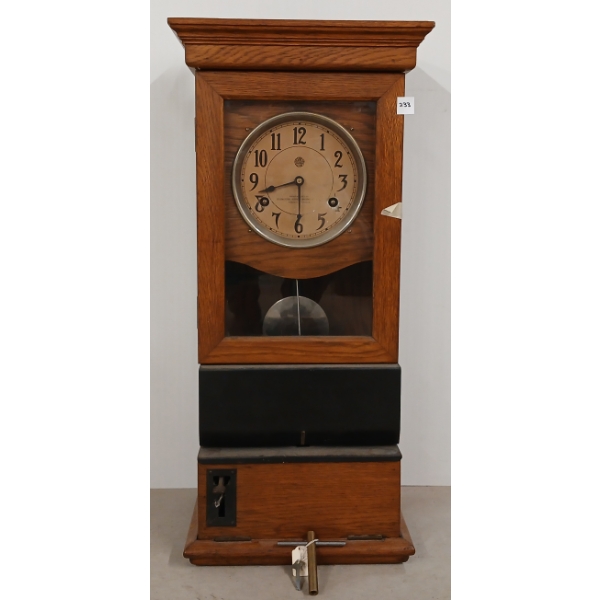 IBM 8 DAY PUNCH CARD TIME CLOCK