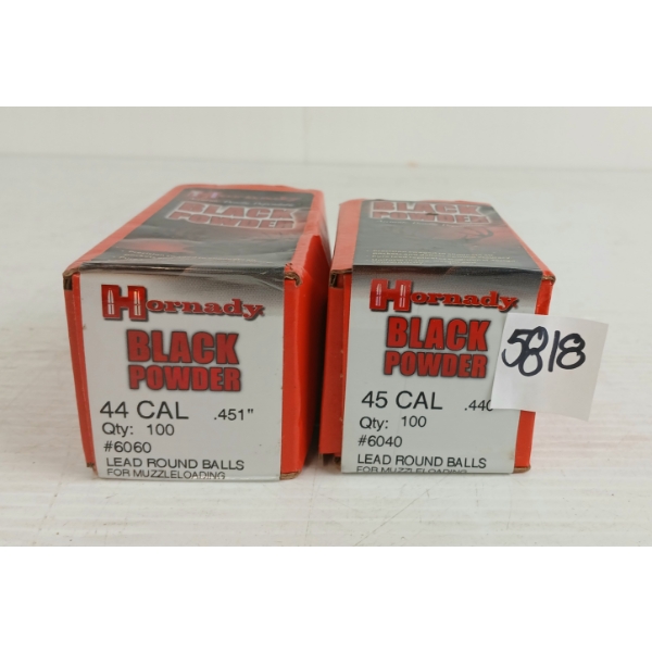 BULLETS: 200X HORNADY .44 & .45CAL LEAD BALLS