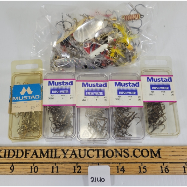 QTY OF LAKE TROUT LURES & #4 TREBLE HOOKS