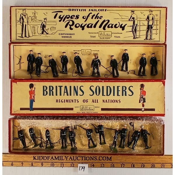 LOT OF 2 - BRITAINS LEAD FIGURES - NO. 35 ROYAL MARINES & NO. 2080 ROYAL NAVY