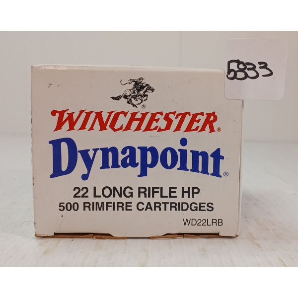 AMMO: APPROX 500X WINCHESTER DYNAPOINT .22 LR - 40GR - HP - SEALED