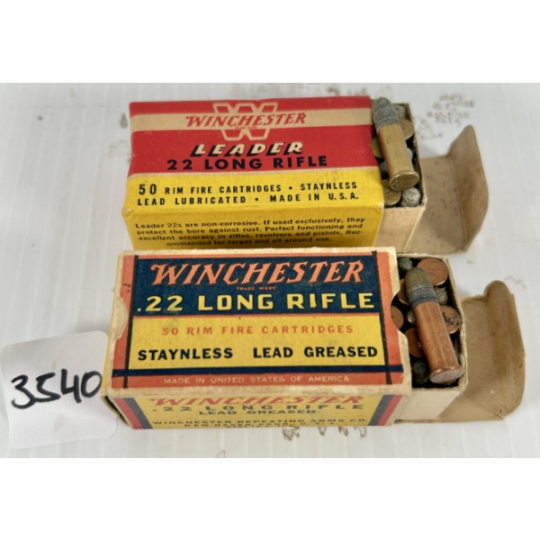 AMMO: 100X WINCHESTER .22 LR - LRN