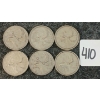 Image 1 : LOT OF 6 - 1943-1965 CDN 25 CENT COINS
