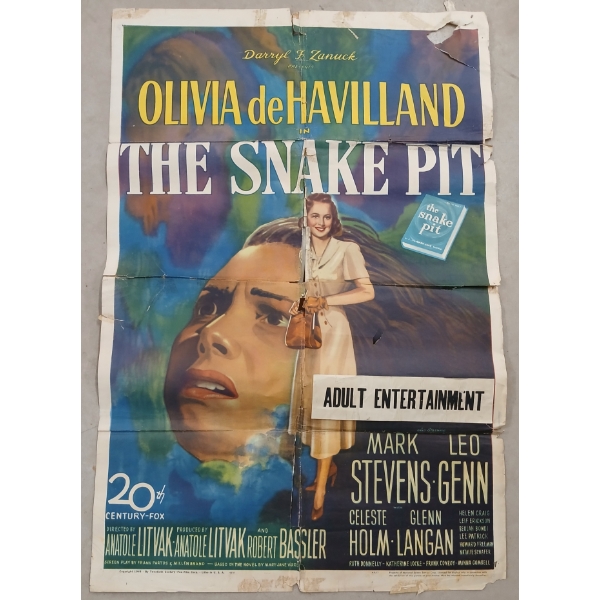 LOT OF 2 - MOVIE POSTERS " THE SNAKE PIT", "MOGAMBO" & " RIVER OF NO RETURN"