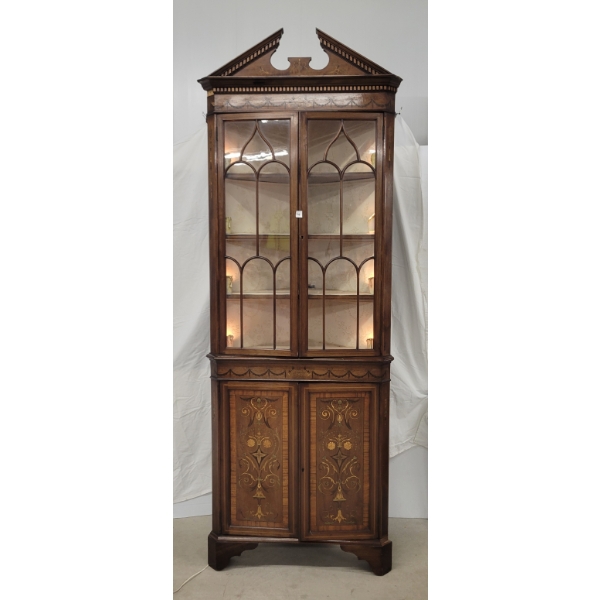 SHERATON STYLE CORNER CHINA CABINET 