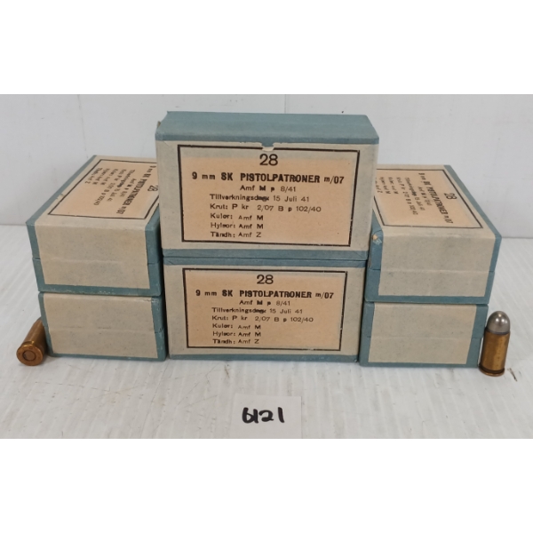 AMMO: 168X SWEDISH 9MM LONG