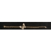 Image 1 : 18K GOLD PLATED SIMULATED DIAMOND (CZ) BUTTERFLY BRACELET 