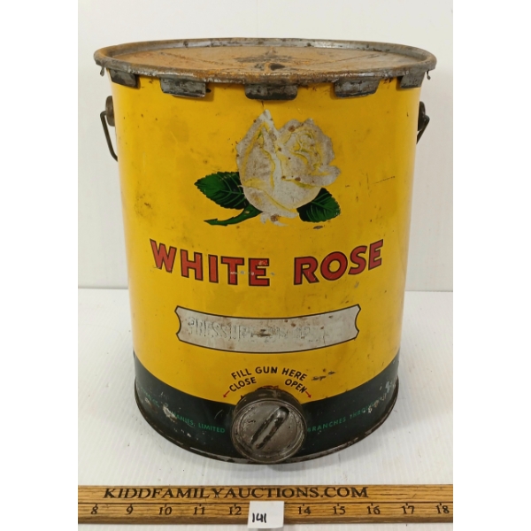 WHITE ROSE PRESSURE GUN GREASE CAN - 25 LBS