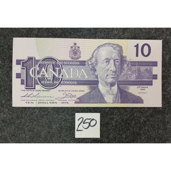 1989 CDN $10 BANKNOTE - UNCIRCULATED