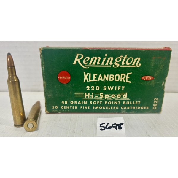 AMMO: 20X REMINGTON .220 SWIFT 48GR. SP 