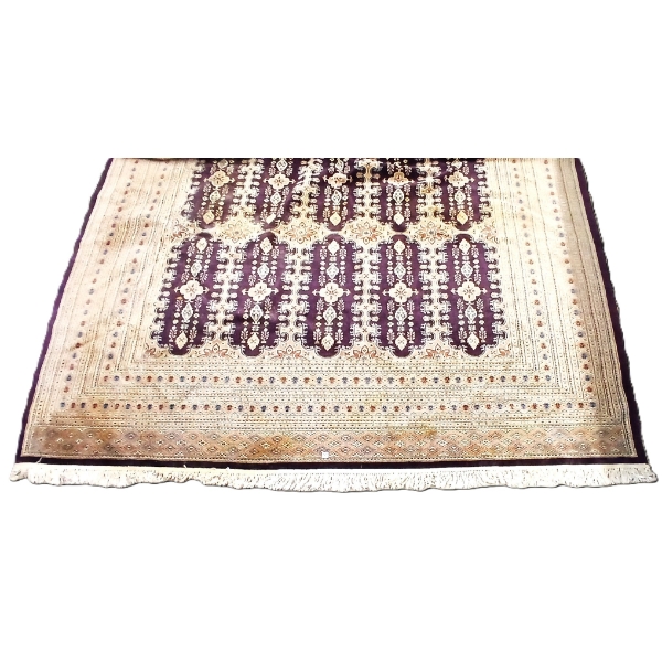 PERSIAN BOKHARA STYLE PLUM AREA RUG