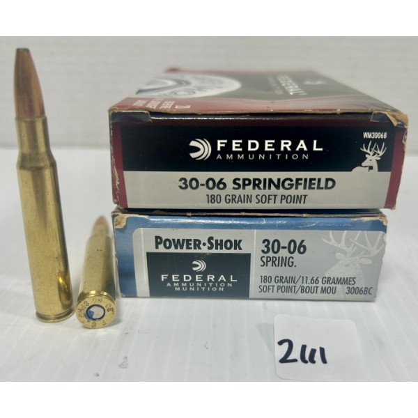 AMMO: 40X FEDERAL .30-06 SPRG - 180 GR SP