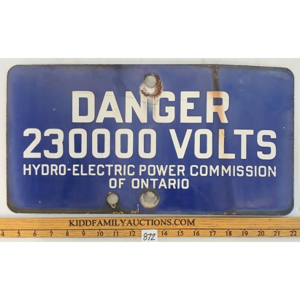 DANGER 230000 VOLTS - SSP SIGN