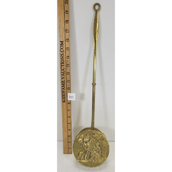 BRASS EMBOSSED BED WARMER