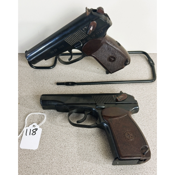 LOT OF 2 - BULGARIAN MAKAROV PISTOLS - PROHIB 