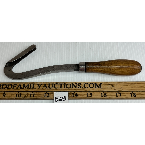 ENGLISH 17TH C. STEEL/BEECH/BRASS TIMBER SCRIBE