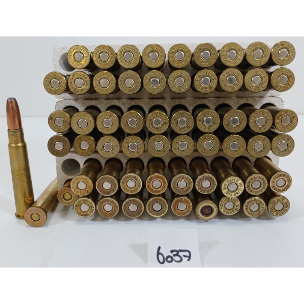 AMMO / BRASS: 58X MIXED .303 BRIT - 174, 180 & 200GR - LIVE RELOADS - 2X BRASS