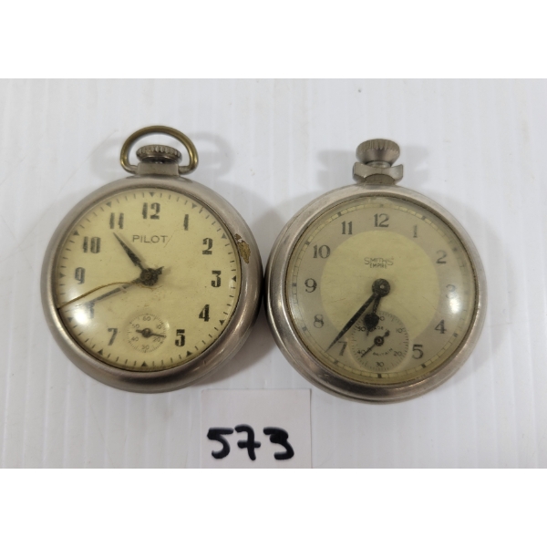 LOT OF 2 - POCKET WATCHES - INCL SMITHS & PILOT