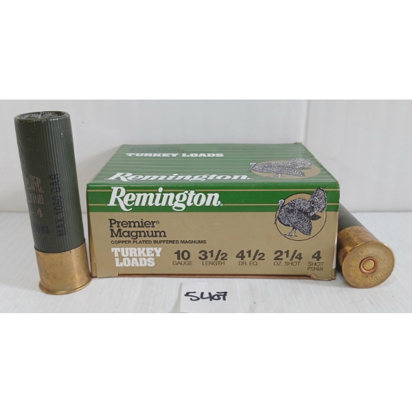 AMMO: 10X REMINGTON PREMIER MAG 10GA - 3 1/2IN - #4 SHOT 