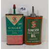 Image 3 : LOT OF 2 - SINGER SEWING MACHINE 3 & 4OZ OILERS