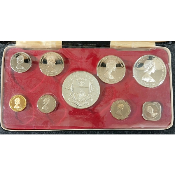 1971 FRANKLIN MINT COMMONWEALTH OF THE BAHAMA ISLANDS UNCIRCULATED PROOF SET