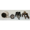 Image 4 : LOT OF 4 - WWII RCN FLASHLIGHT, MODEL CANNONS & PEWTER MUG