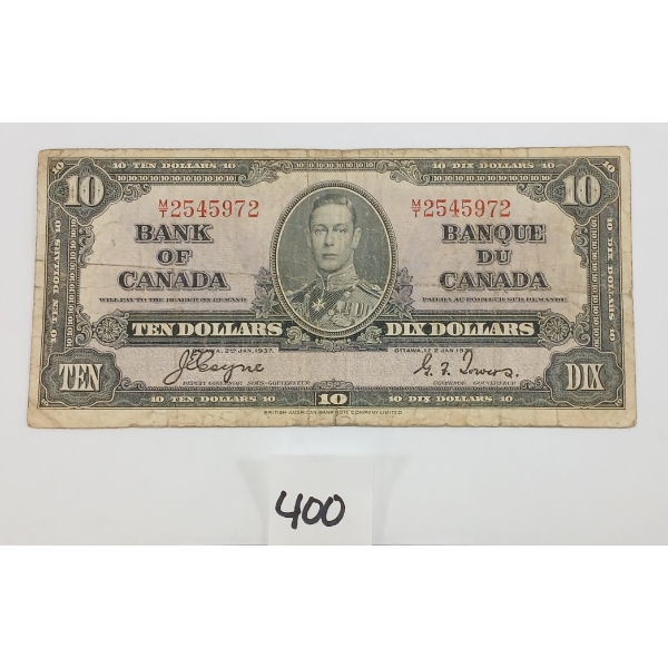 1937 CDN $10 BANKNOTE