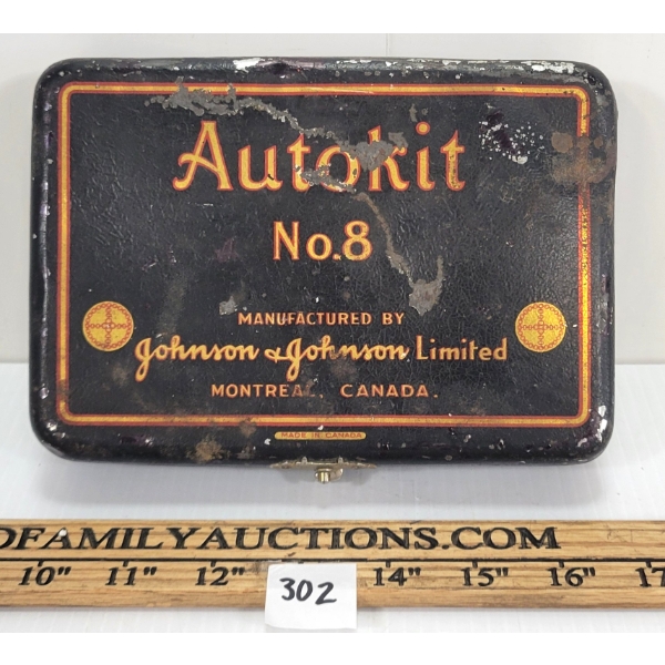 JOHNSON & JOHNSON AUTOKIT NO.8 W/ CONTENTS