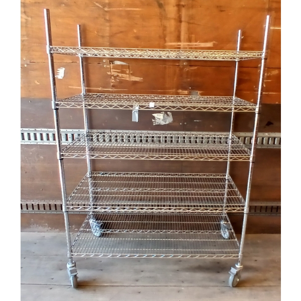 ULINE TIERED METAL ROLLING SHELF 