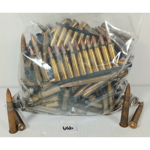 AMMO / BRASS / BULLETS: QTY OF MISC RNDS - INCL .35 REM, .45-70 GOVT, ETC - 11LBS