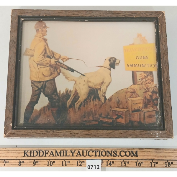 VINTAGE WINCHESTER HUNTING PRINT - FRAMED