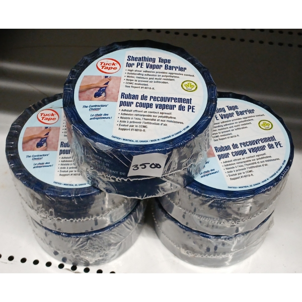 LOT OF 5 - TUCK TAPE SHEATHING TAPE