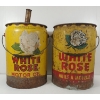 Image 1 : LOT OF 2 - WHITE ROSE ULTRA MOTOR OIL CANS - 5 GAL