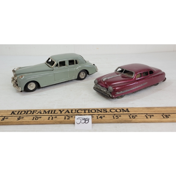 LOT OF 2 - TIN FRICTION CARS - INCL ROLLS ROYCE