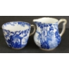 Image 2 : LOT OF 14 - ROYAL CROWN DERBY BLUE MIKADO BONE CHINA TEA SET - INCL CUPS, SAUCERS & CREAMER