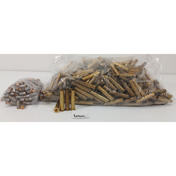 BRASS / BULLETS: 400X MIXED .22 HORNET BRASS / APPROX 100X .22 HORNET CAST LEAD BULLETS