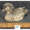 Image 1 : ARTEK FAUX SCRIMSHAW WATERFOWL TRINKET BOX - CIRCA 1989