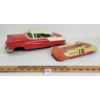 Image 1 : LOT OF 2 - TIN FRICTION CRUISER & RACE CAR - INCL MARX