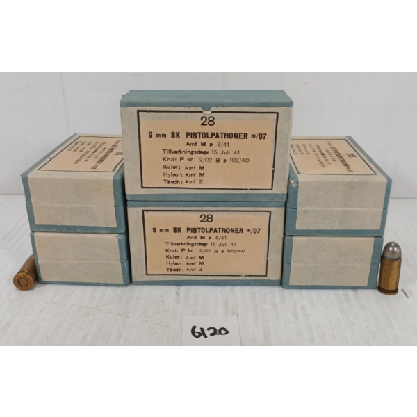 AMMO: 168X SWEDISH 9MM LONG