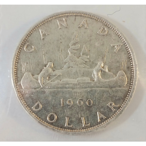 1960 CDN SILVER DOLLAR - CCCS GRADED
