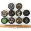 Image 1 : LOT OF 10 - HOCKEY PUCKS - CDN, RUSSIAN & CZECHOSLOVAKIA
